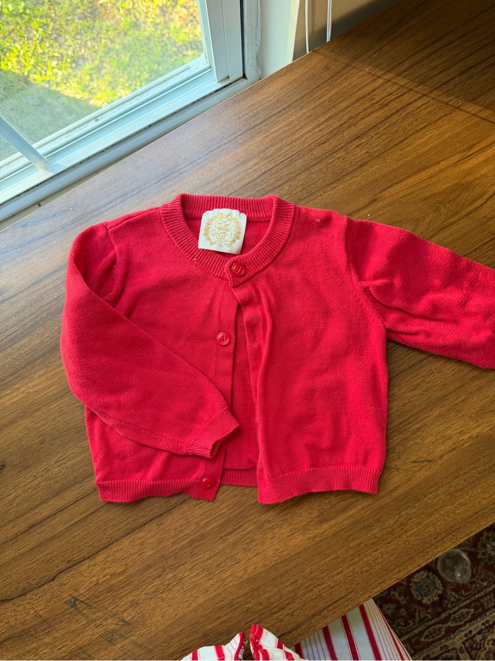 The Beaufort Bonnet Company Bright Red Knit Cardigan